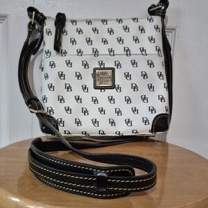 Dooney & Bourke Black and White Monogram Crossbody Bag